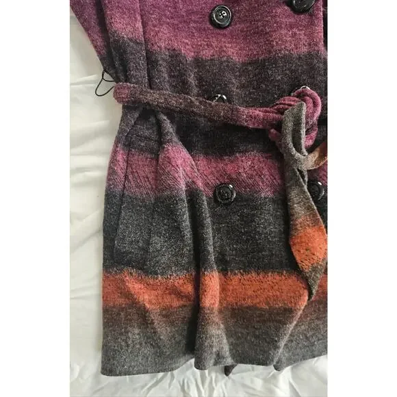 Tribal Double Breasted Striped Color Block Peacoat Size XL - Picture 6 of 15